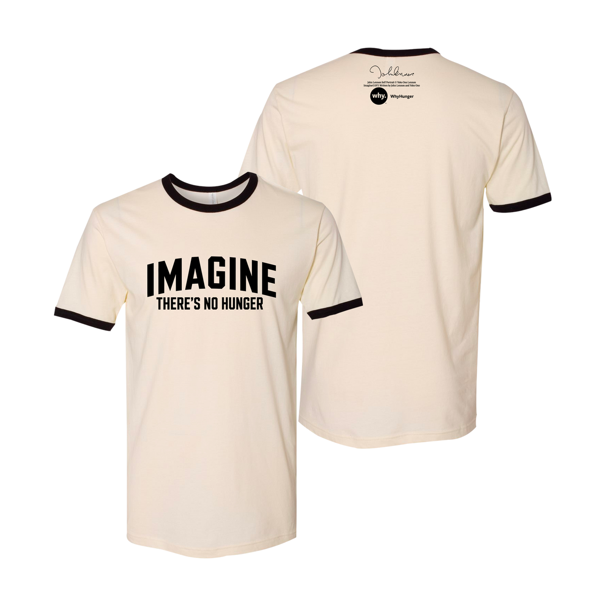 John Lennon Imagine There’s No Hunger Ringer Tee